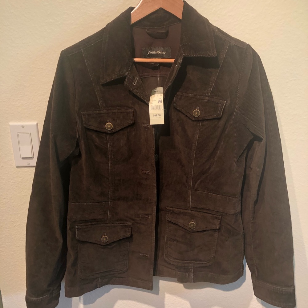 NWT Eddie Bauer button corduroy jacket (Sz med)